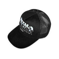 Amir* Black White Embroidery Mesh Cap