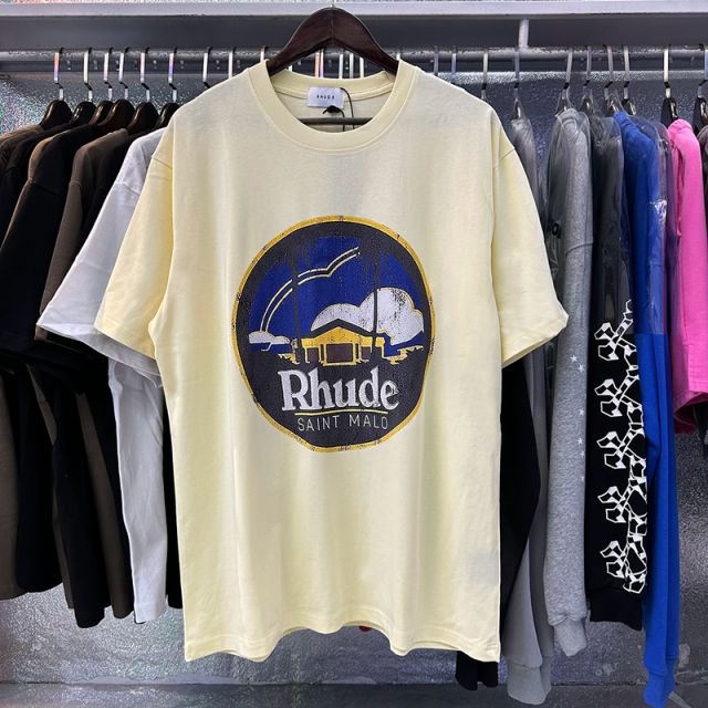 Rhude Saint Malo T-Shirts (Black Beige White)