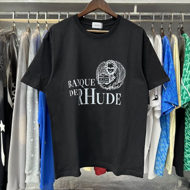 Rhude Egyptian Pharaoh T-Shirts (Black Beige White)