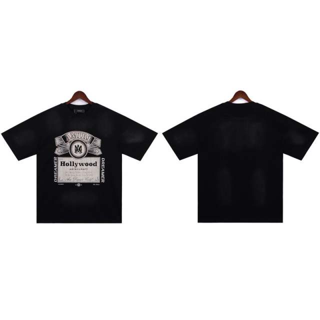 24SS HOLLYWOOD T-Shirt Black Blue Red