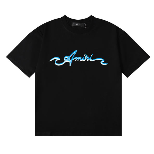 Blue and white two-color monogrammed tee 2 colors