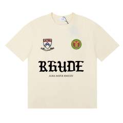 Rhude Gotic Fonts T-Shirts (Black Beige White)