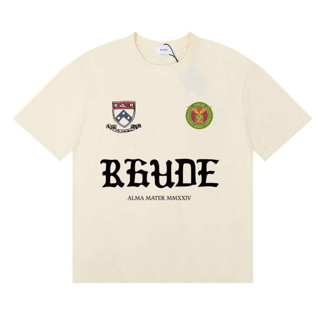 Rhude Gotic Fonts T-Shirts (Black Beige White)
