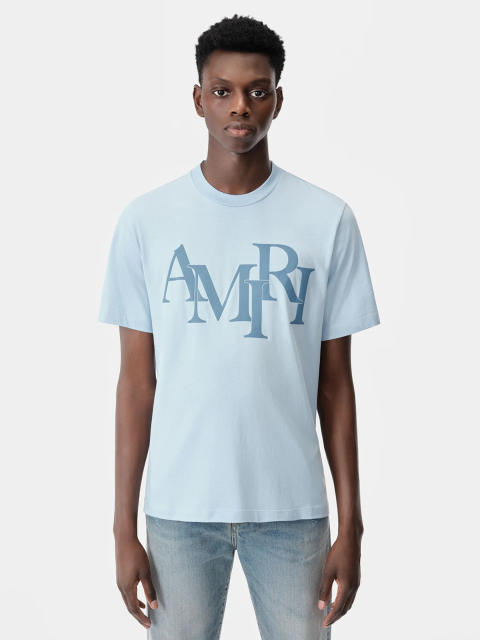 AM Mismatched Foam Letter Logo Print Tee 3 colors