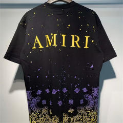 Amir* Blue Logo T-Shirt Black White