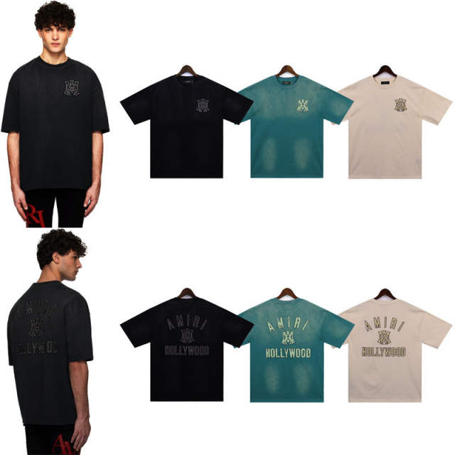 24SS HOLLYWOOD T-Shirt Black Blue Beige