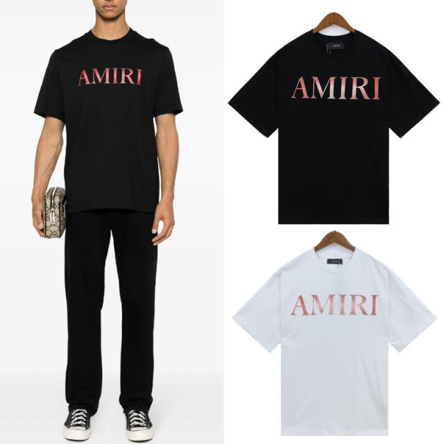Red Fonts T-Shirt Black White