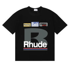 Rhude Big Font T-Shirts (Black Beige White)