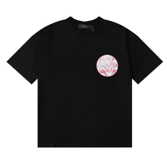 Round LogoT-Shirt Black White