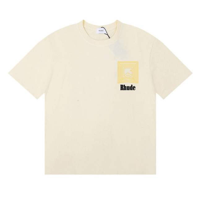 Rhude Maze Logo T-Shirts (Black Beige White)