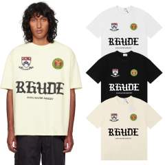 Rhude Gotic Fonts T-Shirts (Black Beige White)