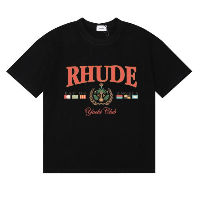Rhude Yacht Club Tee T-Shirts (Black Beige White)