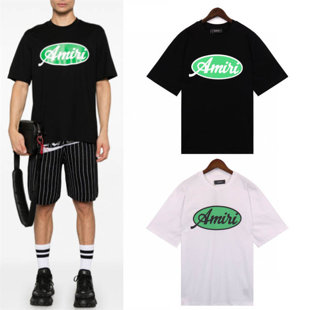 Green LogoT-Shirt Black White