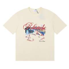 Rhude Cannes Beach T-Shirts (Black Beige White)