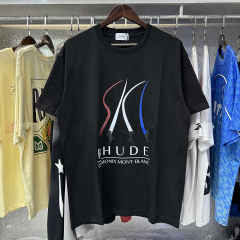 Rhude Chamonix Mont-Blanc T-Shirts (Black Beige White)