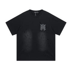 Amir* Blue Logo T-Shirt Black Beige