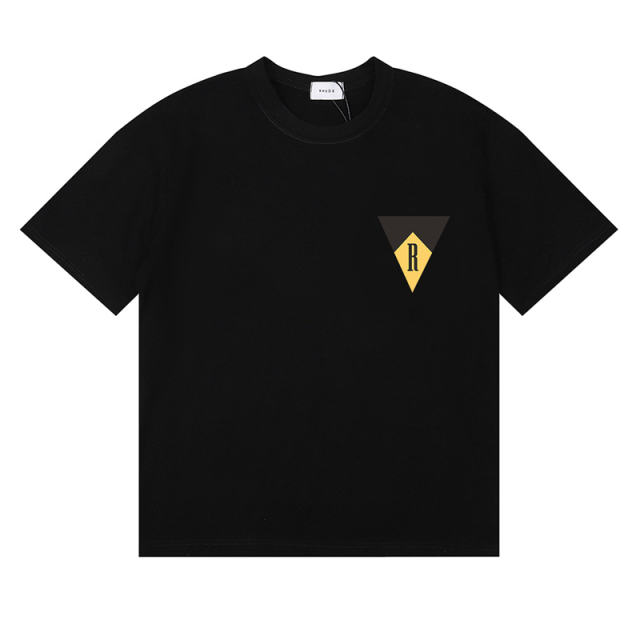 Rhude Tri-Angle T-Shirts (Black Beige White)