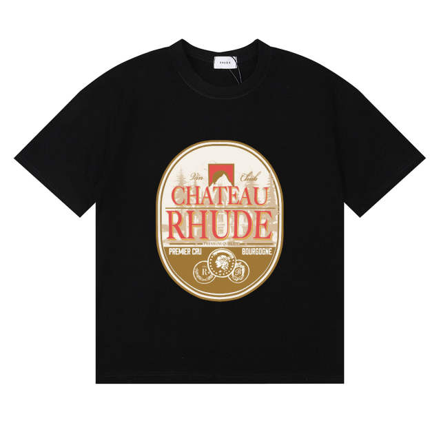 Rhude Premier Cru CHATEAU T-Shirts (Black Beige White)