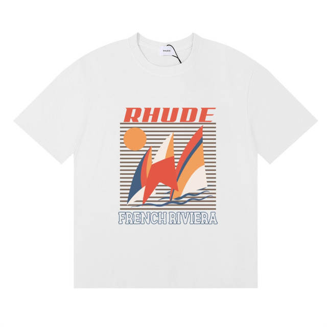 Rhude Caviar Tee T-Shirts (Black Beige White)