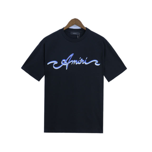 Flexible Blue Fonts T-Shirt Black White