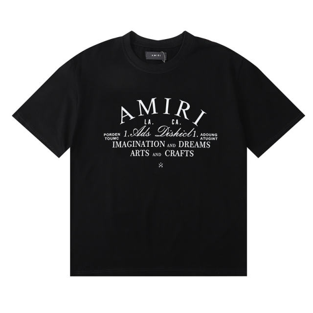 Chest monogrammed round neck Tee 2 colors