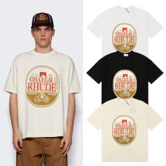 Rhude Premier Cru CHATEAU T-Shirts (Black Beige White)