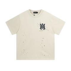 Amir* Blue Logo T-Shirt Black Beige