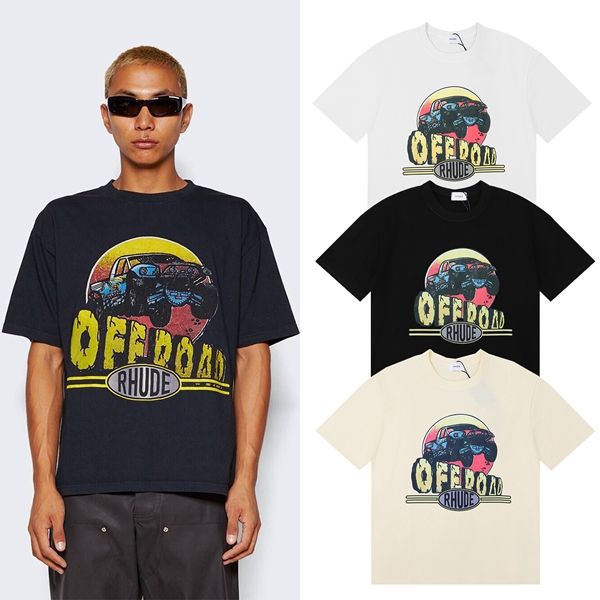 Rhude Vehicle T-Shirts (Black Beige White)