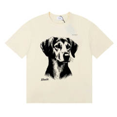 Rhude Fox Hound Tee T-Shirts (Black Beige White)