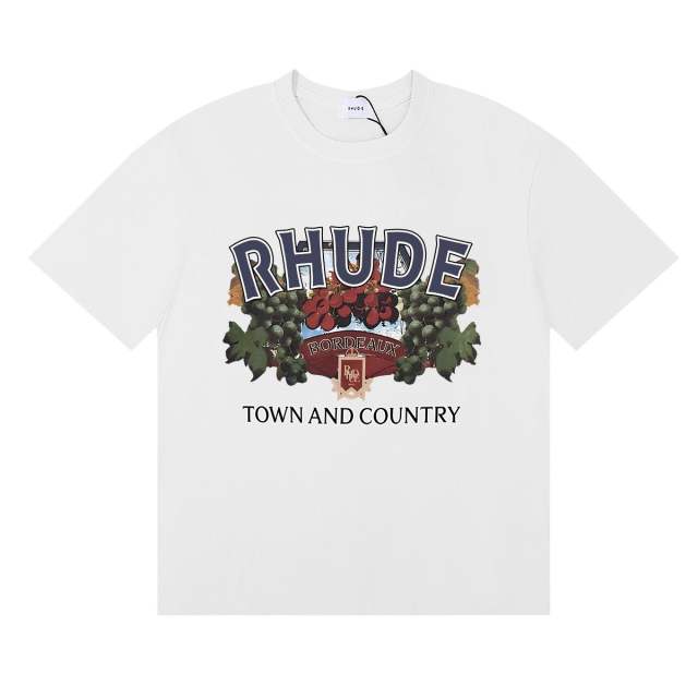 Rhude Bordeaux T-Shirts (Black Beige White)