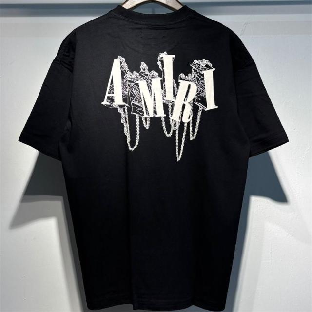 Amir* Blue Logo T-Shirt Black White