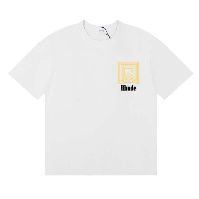 Rhude Maze Logo T-Shirts (Black Beige White)