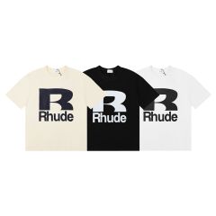 Rhude Black Hills T-Shirts (Black Beige White)