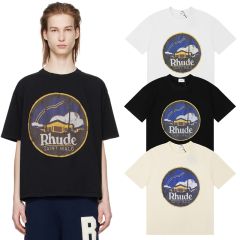 Rhude Saint Malo T-Shirts (Black Beige White)