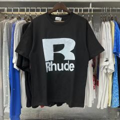 Rhude Black Hills T-Shirts (Black Beige White)