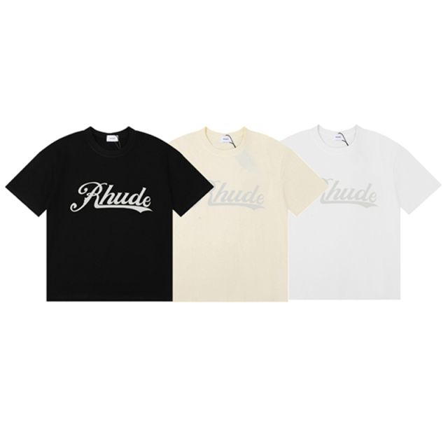 Rhude Egyptian Pharaoh T-Shirts (Black Beige White)