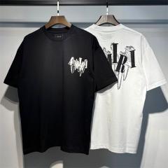 Amir* Blue Logo T-Shirt Black White