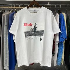 Rhude Horse T-Shirts (Black Beige White)