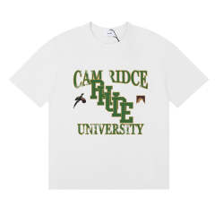 Rhude Cambridge University Logo T-Shirts (Black Beige White)