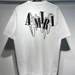 Amir* Blue Logo T-Shirt Black White