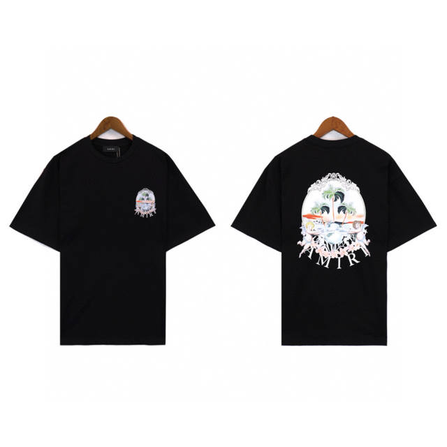 Amiri 24SS Angel Tree T-Shirt Tee Black White