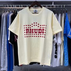 Rhude Red polka dot print T-Shirts (Black Beige White)