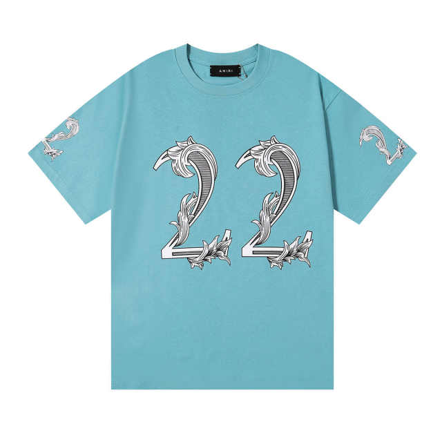 Vine Wrap Numeric Letter Print  Tee 3 colors
