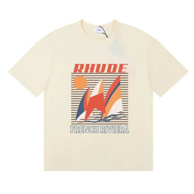 Rhude Caviar Tee T-Shirts (Black Beige White)