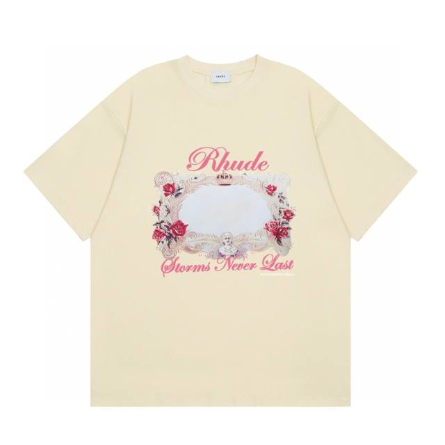 Rhude T-Shirts (Black Beige )