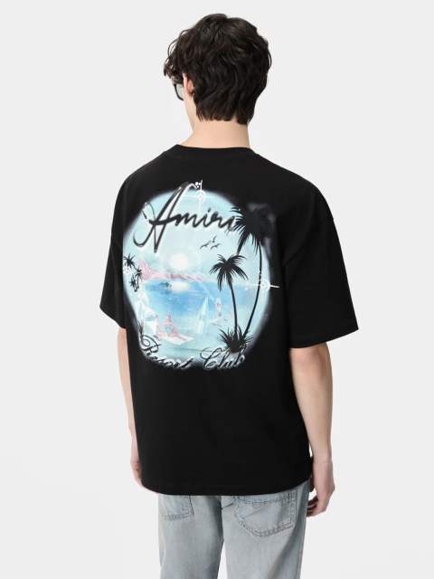 Round Design T-Shirt Black White