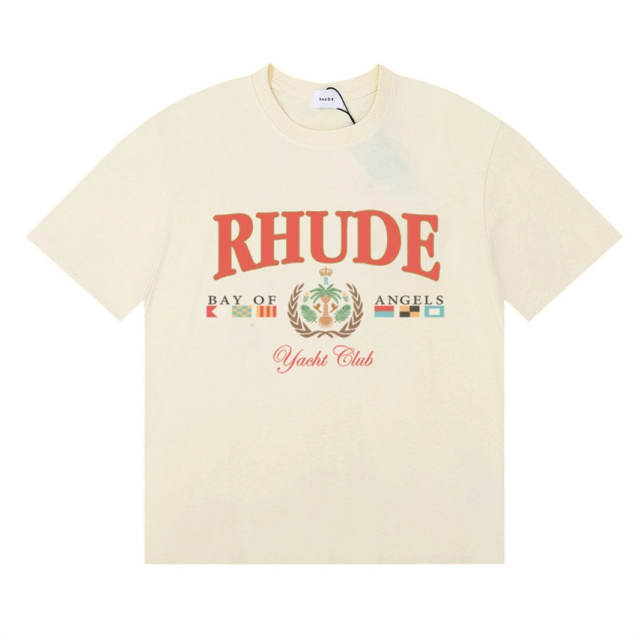 Rhude Yacht Club Tee T-Shirts (Black Beige White)