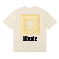 Rhude Maze Logo T-Shirts (Black Beige White)