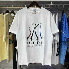 Rhude Chamonix Mont-Blanc T-Shirts (Black Beige White)