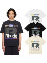 Rhude Big Font T-Shirts (Black Beige White)